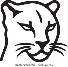  cougar vector sketch. Vector illustration