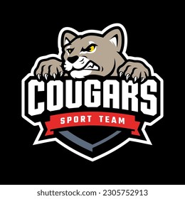 COUGARS SPORT MASCOT LOGO DESIGN