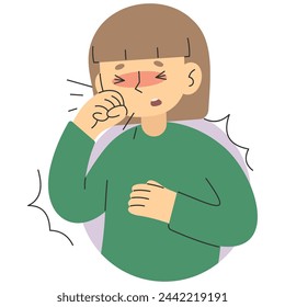 Tos 8 lindo sobre un fondo blanco, ilustración vectorial.
