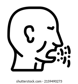 Cough Disease Line Icon Vector Cough Stock Vector (Royalty Free ...