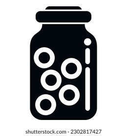 Cough drops box icon simple vector. Sore cold. Medical drop