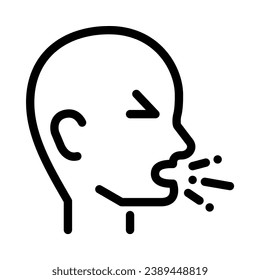 Cough  exhale	 virus icon outline