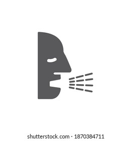 Cough flat icon. Virus and bacteria illustration