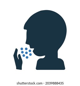 Cough, flu, sick icon. Simple editable vector design isolated on a white background.