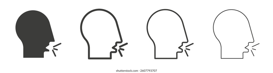 Cough icon collection for website designs