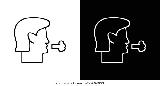 Cough icon design vector art Illustrations