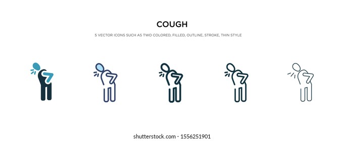 cough icon in different style vector illustration. two colored and black cough vector icons designed in filled, outline, line and stroke style can be used for web, mobile, ui