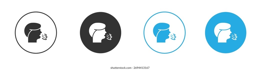 Cough icon. Graphic icon design template