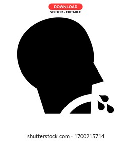 cough icon or logo isolated sign symbol vector illustration - high quality black style vector icons
