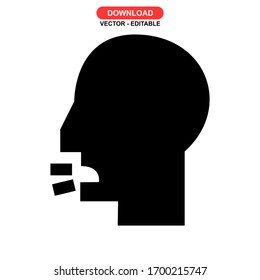 cough icon or logo isolated sign symbol vector illustration - high quality black style vector icons
