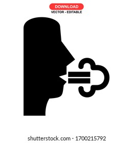 cough icon or logo isolated sign symbol vector illustration - high quality black style vector icons
