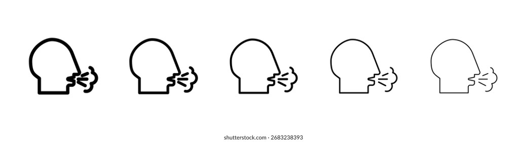 Cough icon for mobile concept and web design.