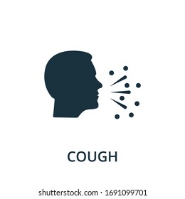 Cough icon. Simple illustration from coronavirus collection. Creative Cough icon for web design, templates, infographics and more.