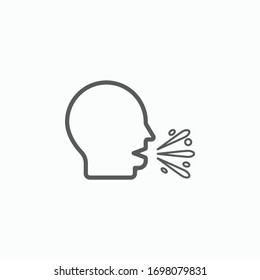 Icono de tos, ilustración vectorial estornuda
