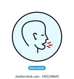 Color editable de la plantilla de icono para tos. Ilustración vectorial de símbolo de tos para diseño gráfico y web.