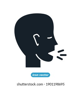 Color editable de la plantilla de icono para tos. Ilustración vectorial de símbolo de tos para diseño gráfico y web.