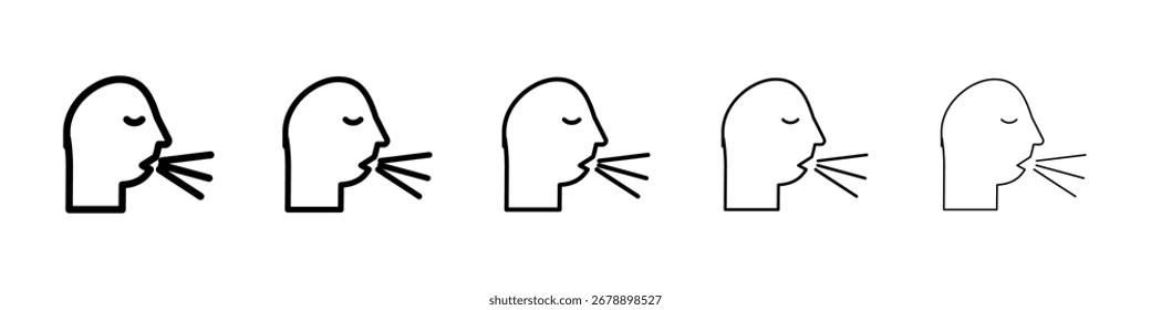 Icono de la tos colección de Vector. EPS 10