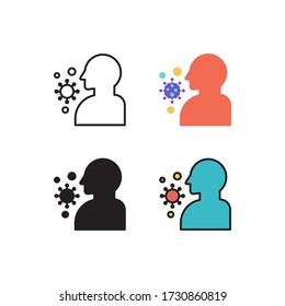 vector de icono de tos con un diseño de estilo diferente. aislado en fondo blanco