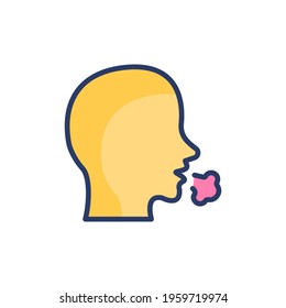 Cough icon in vector. Logotype