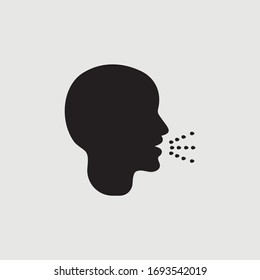cough icon vector sign symbol for design