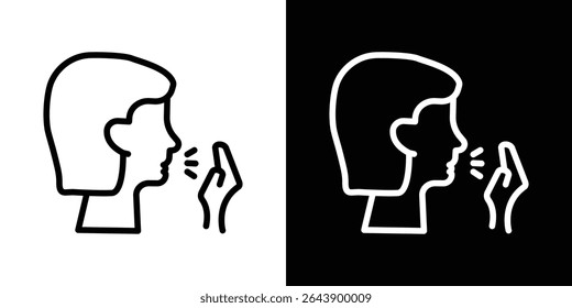 Cough icon vector simple element illustration editable