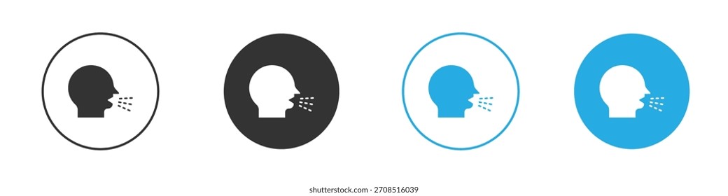 Icono de la tos para el Web, móvil.Ilustración vectorial