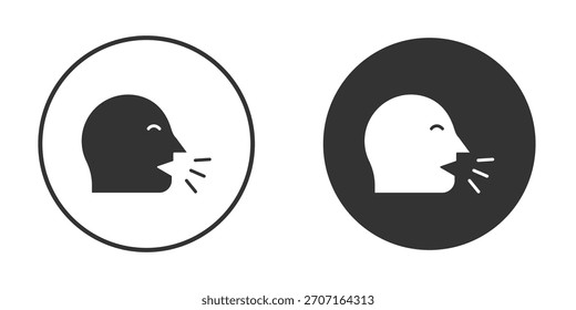 Icono de la tos para el diseño del Sitio web, logotipo para el Web y los App.