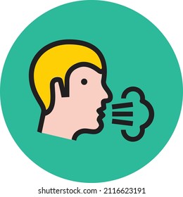 Cough Isolated Vector Illustration which can be easily Download