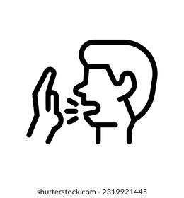 cough line icon illustration vector graphic