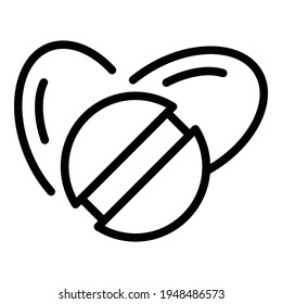 Cough pills icon. Outline cough pills vector icon for web design isolated on white background