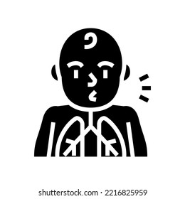 Cough Reflex Glyph Icon Vector. Cough Reflex Sign. Isolated Symbol Illustration