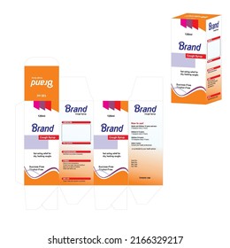 Cough Syrup Flu packaging Box Orange box 11 06 22