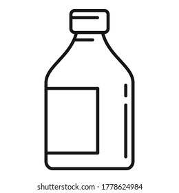 Icono de jarabe para tos. Icono del vector del jarabe de tos de contorno para diseño web aislado en fondo blanco