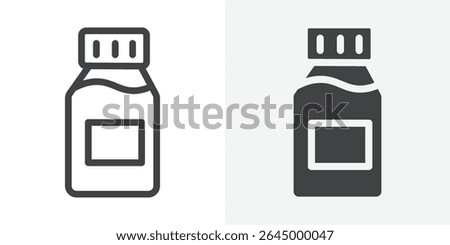 cough syrup icon Outline vector sign