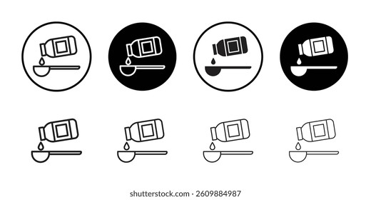 cough syrup icon Simple thin outline