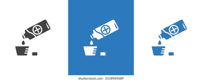 cough syrup icon thin line illustration