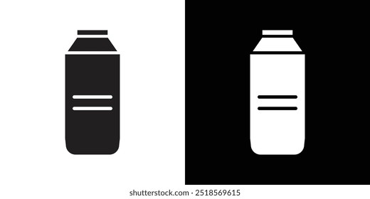 ícone de xarope para tosse Ilustração em linha fina e plana do vetor