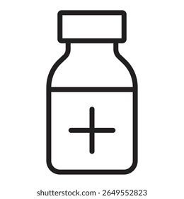 Ilustración vectorial aislada del icono del jarabe de la tos