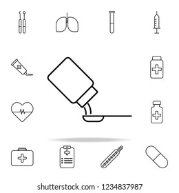 cough syrup line icon. Hospital icons universal set for web and mobile