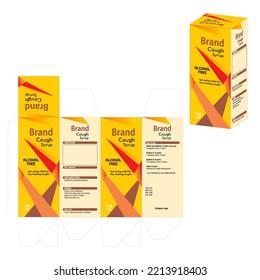 cough syrup packaging Box Design art