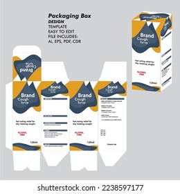 Husten Sirup Verpackung Husten Packung Design 
