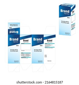 Packung Hustensaft, hellblau 07 06