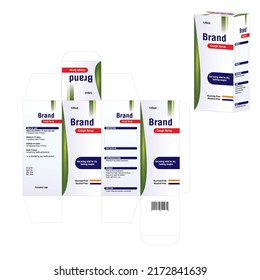 cough syrup packaging Cough Box template