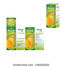 cough syrup packaging Box template 30 7 2022