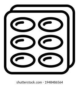 Cough tablet icon. Outline cough tablet vector icon for web design isolated on white background