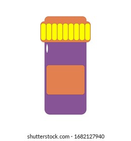 Cough tablets in a pack. Medical drugs. Pneumonia and coronavirus COVID-19 treatment. Pharmaceutical drugs. Antibiotic therapy. Vector illustration isolated on white background. 