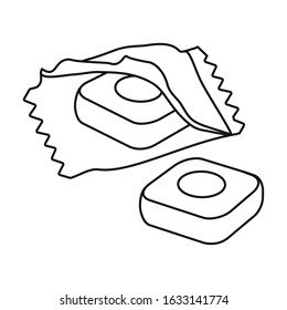 Cough of throat vector icon.Outline,line vector icon isolated on white background cough of throat .