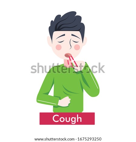 Cough Vector illustration corona disase