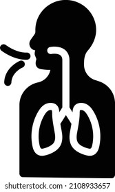cough Vector illustration on a transparent background. Premium quality symbols. Glyphs  vector icon for concept and graphic design.