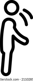 Husten, Vektorgrafik auf transparentem Hintergrund. Symbole in Premium-Qualität. Schlagt das Vektorsymbol für Konzept und Grafikdesign.